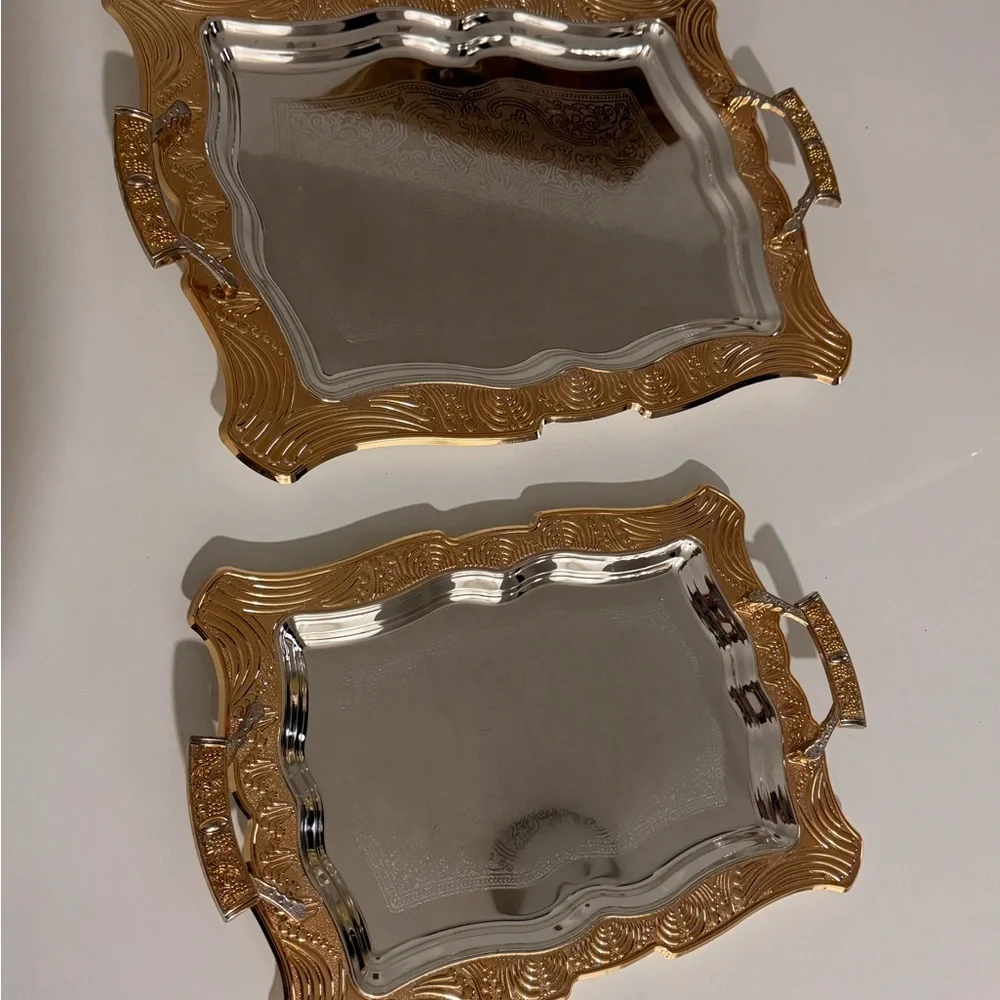 Elegant Gold and Silver trays
